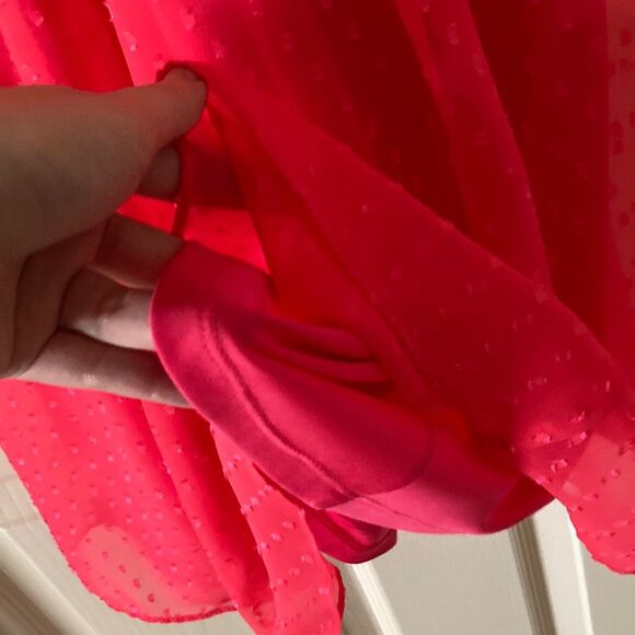 NEW Express Barbiecore Pink Sweetheart Fit & Flare Mini Dress Lined Size 0 NWOT - Picture 4 of 10